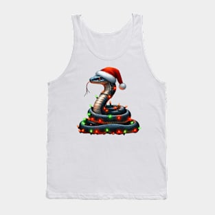 Snake Wrapped In Christmas Lights Tank Top